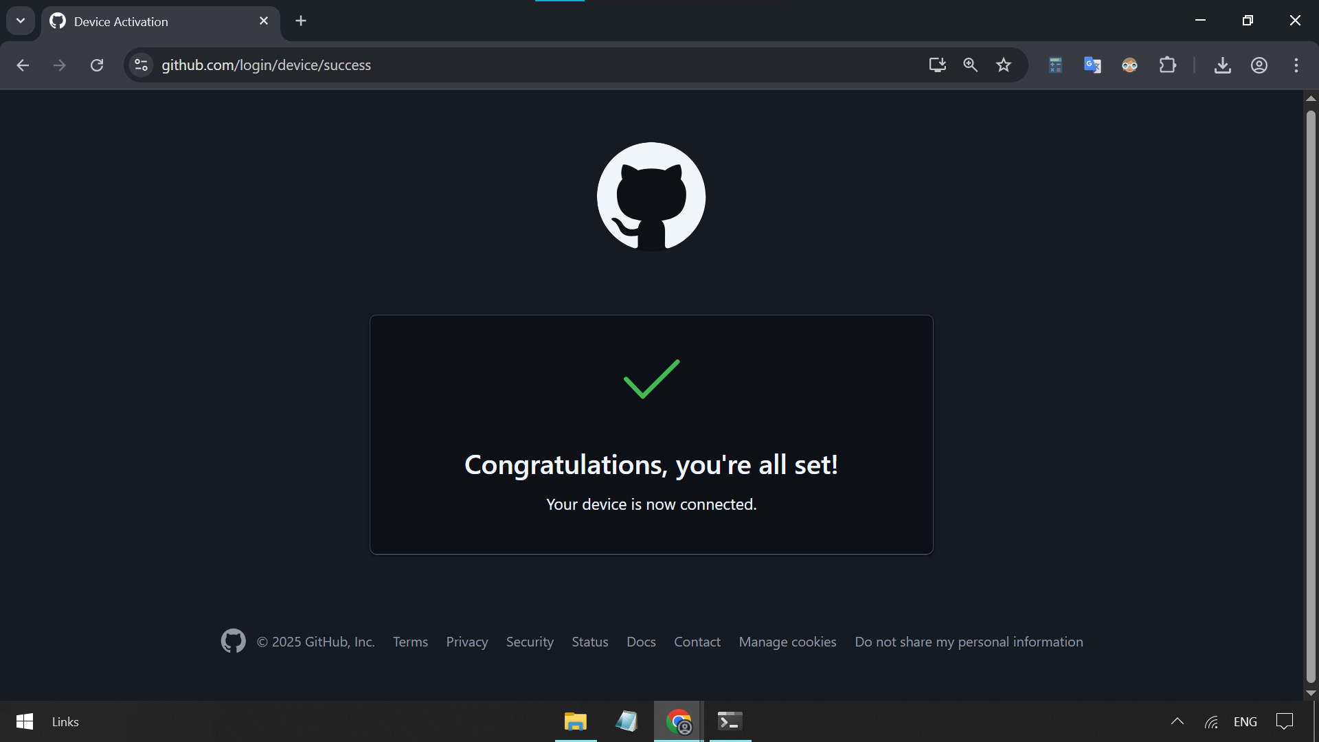 Authentication Success Authentication Success